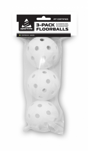 3-pak innebandybollar i gruppen UDENDØRSSPIL / Floorball hos Spelexperten (S-7165)