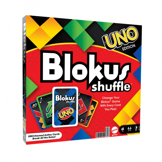 Blokus Shuffle: UNO Edition i gruppen SELSKABSSPIL / Familiespil hos Spelexperten (04022002)