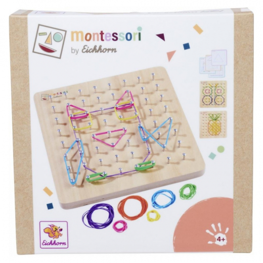 Montessori Geo Board i gruppen LEGETØJ / Børne- & baby / Børne- og babylegetøj hos Spelexperten (100006050)