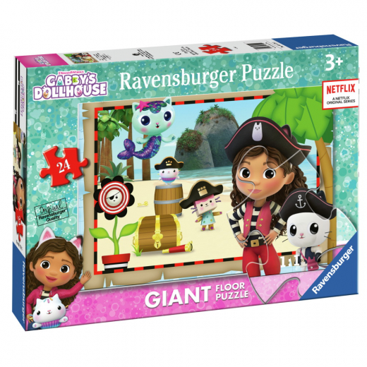 Ravensburger Gulvpuslespil - Gabby's Pirate Adventure 24 brikker i gruppen PUSLESPIL / Puslespil til børn hos Spelexperten (10103179)