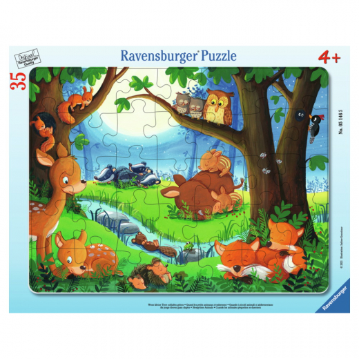 Ravensburger: Sleeytime Animals 35 Brikker i gruppen PUSLESPIL / Puslespil til børn hos Spelexperten (10105146)