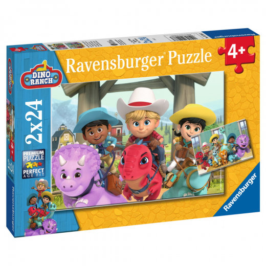 Ravensburger Dino Ranch 2x24 Brikker i gruppen PUSLESPIL / Puslespil til børn hos Spelexperten (10105588)