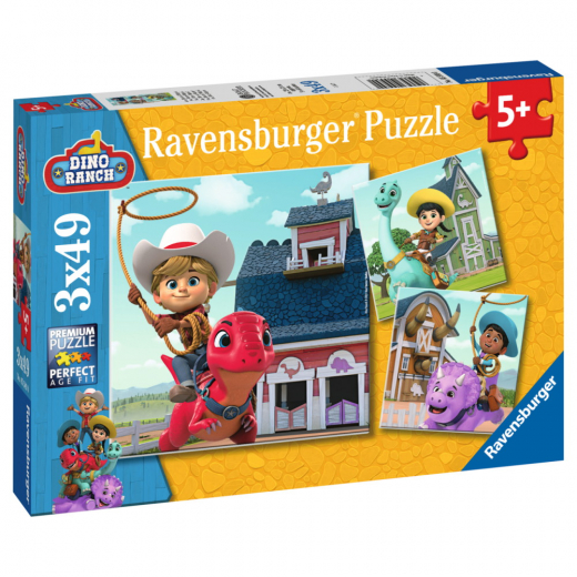 Ravensburger Dino Ranch 3x49 Brikker i gruppen PUSLESPIL / Puslespil til børn hos Spelexperten (10105589)