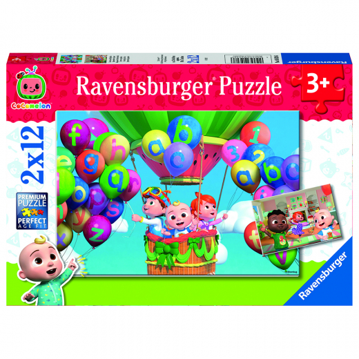 Ravensburger pussel: Cocomelon 2x12 Brikker i gruppen PUSLESPIL / Puslespil til børn hos Spelexperten (10105628)