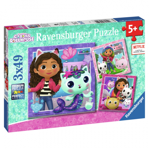 Ravensburger Gabby's Dollhouse 3x49 Brikker i gruppen PUSLESPIL / Puslespil til børn hos Spelexperten (10105659)