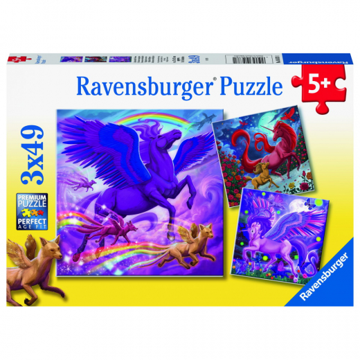 Ravensburger: Mythical Majesty 3x49 Brikker i gruppen PUSLESPIL / Puslespil til børn hos Spelexperten (10105678)