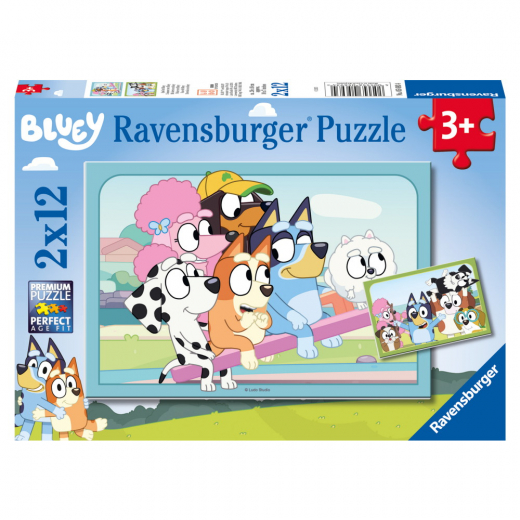 Ravensburger: Bluey 2x12 Brikker i gruppen PUSLESPIL / Puslespil til børn hos Spelexperten (10105693)