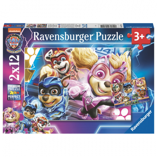 Ravensburger Paw Patrol - The Mighty Movie 2x12 Brikker i gruppen PUSLESPIL / Puslespil til børn hos Spelexperten (10105721)