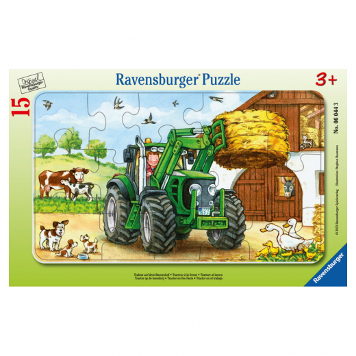 Ravensburger: Traktor på gården 15 Brikker i gruppen PUSLESPIL / Puslespil til børn hos Spelexperten (10106044)