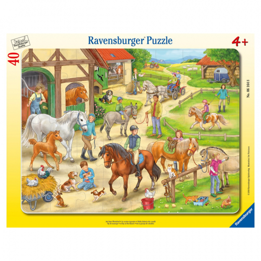 Ravensburger: En dag på ranchen 40 Brikker i gruppen PUSLESPIL / Puslespil til børn hos Spelexperten (10106164)