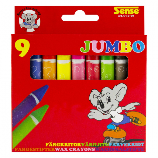 Sense - Farveblyanter Jumbo 9-Pak i gruppen LEGETØJ / Skab & mal hos Spelexperten (10109)