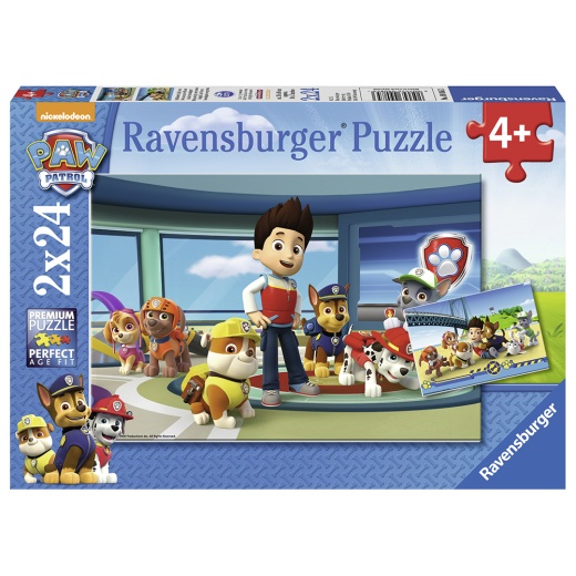 Ravensburger Paw Patrol 2x24 Brikker i gruppen PUSLESPIL / Puslespil til børn hos Spelexperten (10109085)