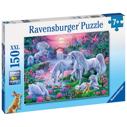 Ravensburger Unicorns in the Sunset Glow XXL 150 Brikker i gruppen PUSLESPIL / < 750 brikker hos Spelexperten (10110021)