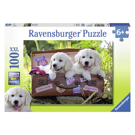 Ravensburger Traveling Pups XXL 100 brikker i gruppen PUSLESPIL / < 750 brikker hos Spelexperten (10110538)