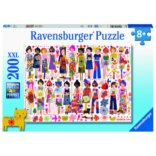 Ravensburger: Flowers And Friends XXL 200 Brikker i gruppen PUSLESPIL / < 750 brikker hos Spelexperten (10113359)