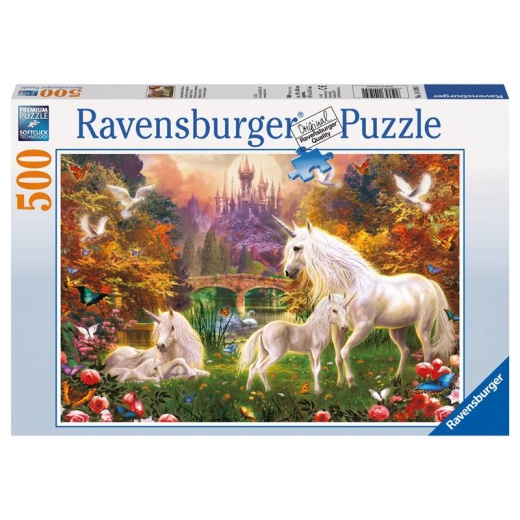 Ravensburger: Magical Unicorns - 500 brikker i gruppen  hos Spelexperten (10214195)