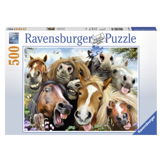 Ravensburger Horse Selfies 500 brikker i gruppen  hos Spelexperten (10214763)