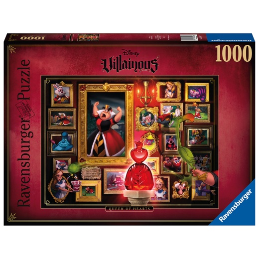 Ravensburger: Villainous - Queen of Hearts 1000 Brikker i gruppen PUSLESPIL / 1000 brikker hos Spelexperten (10215026)