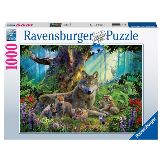 Ravensburger Wolves in the Forest 1000 Brikker i gruppen PUSLESPIL / 1000 brikker hos Spelexperten (10215987)