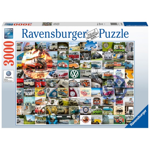 Ravensburger 99 VW Bulli Moments 3000 Brikker i gruppen PUSLESPIL / 2000 brikker > hos Spelexperten (10216018)