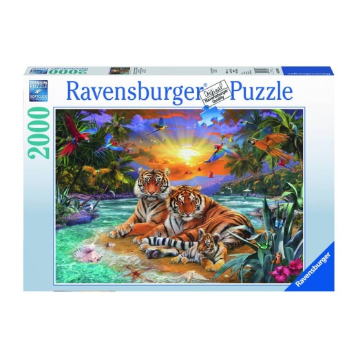 Ravensburger: Tigers at Sunset - 2000 brikker i gruppen  hos Spelexperten (10216624)