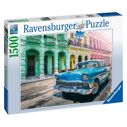 Ravensburger: Cars of Cuba 1500 Brikker i gruppen PUSLESPIL / 1500 brikker hos Spelexperten (10216710)