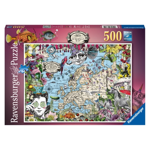 Ravensburger: European Map 500 Brikker i gruppen  hos Spelexperten (10216760)
