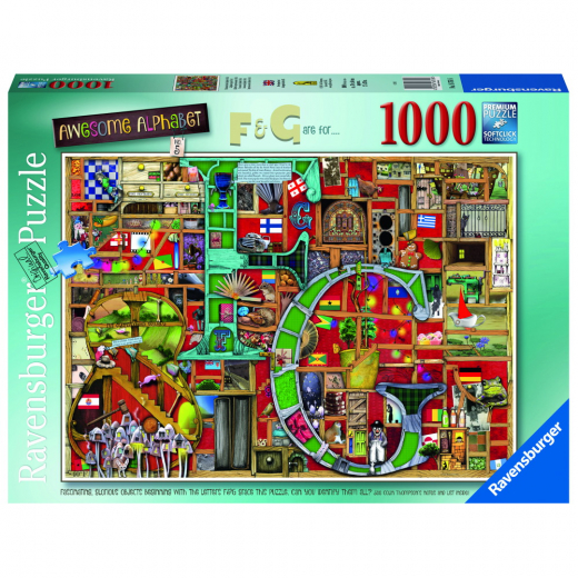 Ravensburger: Awesome Alphabet F&G 1000 Brikker i gruppen PUSLESPIL / 1000 brikker hos Spelexperten (10216761)