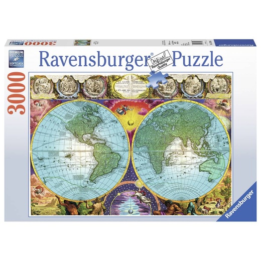 Ravensburger: Antique Map 3000 brikker i gruppen  hos Spelexperten (10217074)