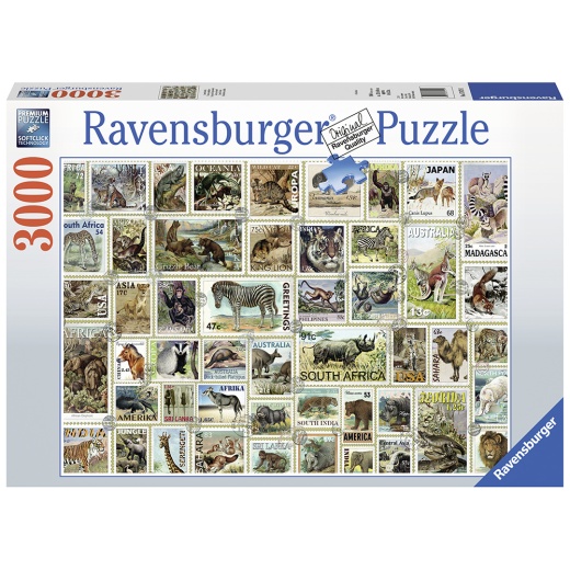 Ravensburger Animal Stamps 3000 brikker i gruppen  hos Spelexperten (10217079)