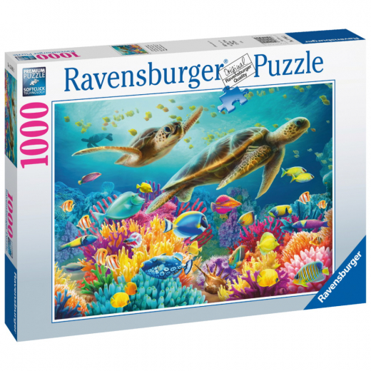 Ravensburger Blue Underwater World 1000 brikker i gruppen PUSLESPIL / 1000 brikker hos Spelexperten (10217085)