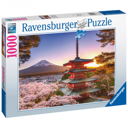 Ravensburger Mount Fuji Cherry Blossom View 1000 brikker i gruppen PUSLESPIL / 1000 brikker hos Spelexperten (10217090)