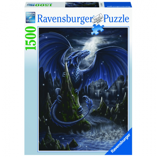 Ravensburger The Dark Blue Dragon 1500 Brikker i gruppen  hos Spelexperten (10217105)