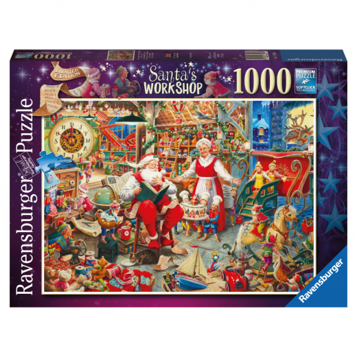 Ravensburger: Julemandens værksted 1000 Brikker i gruppen  hos Spelexperten (10217300)