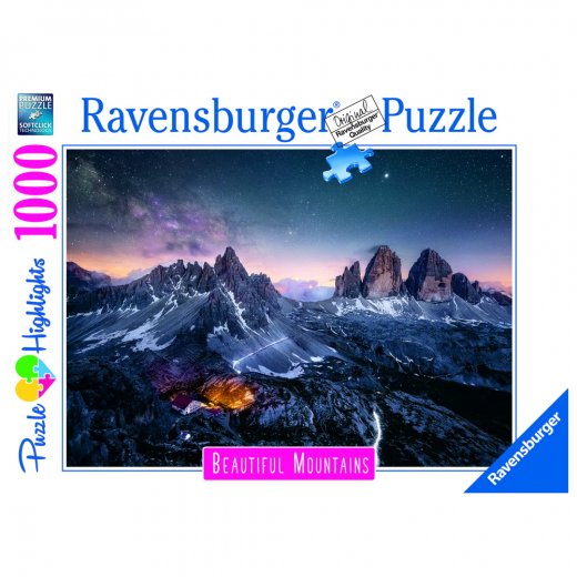 Ravensburger: Three Peaks, Dolomites 1000 Brikker i gruppen PUSLESPIL / 1000 brikker hos Spelexperten (10217318)