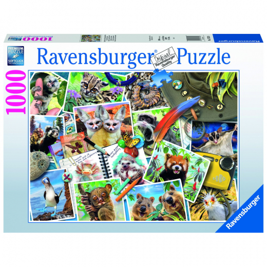 Ravensburger: Travellers Animal Journal 1000 Brikker i gruppen PUSLESPIL / 1000 brikker hos Spelexperten (10217322)