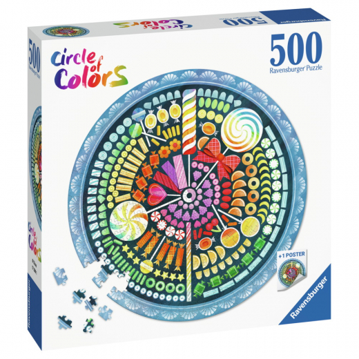 Ravensburger - Circle of Colors - Candy 500 Brikker i gruppen PUSLESPIL / < 750 brikker hos Spelexperten (10217350)