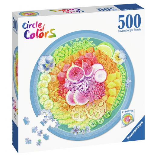 Ravensburger - Circle of Colors - Poke Bowl 500 Brikker i gruppen PUSLESPIL / < 750 brikker hos Spelexperten (10217351)