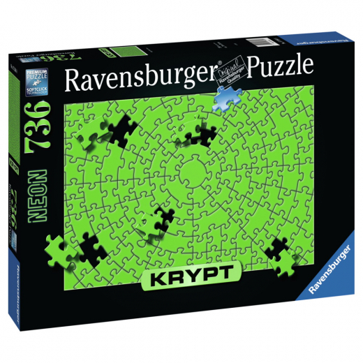 Ravensburger: Krypt Neon Green 736 Brikker i gruppen PUSLESPIL / < 750 brikker hos Spelexperten (10217364)