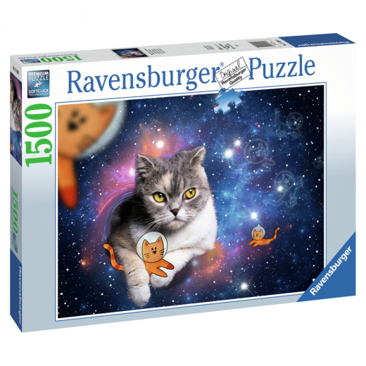 Ravensburger Cats In Outer Space 1500 Brikker i gruppen PUSLESPIL / 1500 brikker hos Spelexperten (10217439)
