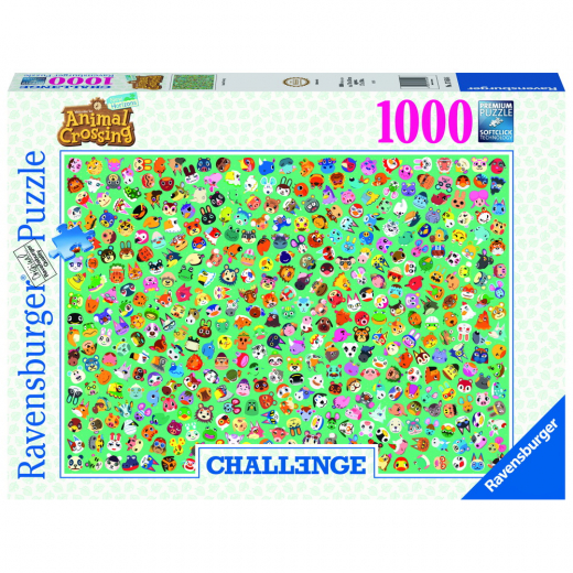 Ravensburger: Challenge Animal Crossing 1000 Brikker i gruppen PUSLESPIL / 1000 brikker hos Spelexperten (10217454)