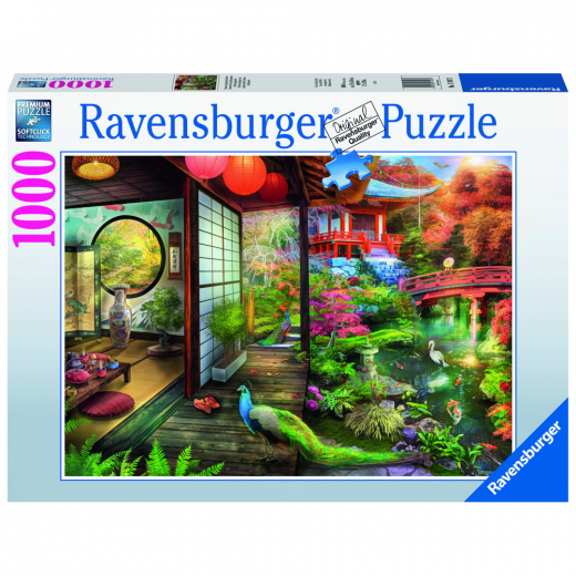 Ravensburger: Japanese Garden Teahouse Kyoto 1000 Brikker i gruppen PUSLESPIL / 1000 brikker hos Spelexperten (10217497)