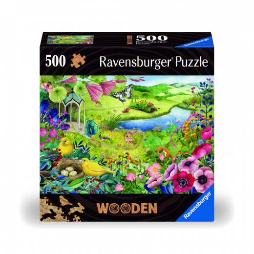 Ravensburger: Wooden Nature Garden 500 Brikker i gruppen PUSLESPIL / < 750 brikker hos Spelexperten (10217513)