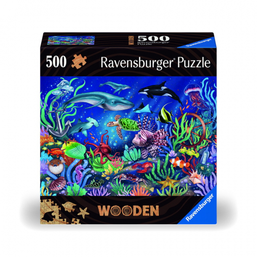Ravensburger: Wooden Under the Sea 500 Brikker i gruppen PUSLESPIL / < 750 brikker hos Spelexperten (10217515)