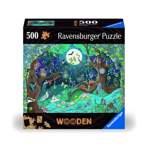 Ravensburger: Wooden Fantasy Forest 500 Brikker i gruppen PUSLESPIL / < 750 brikker hos Spelexperten (10217516)