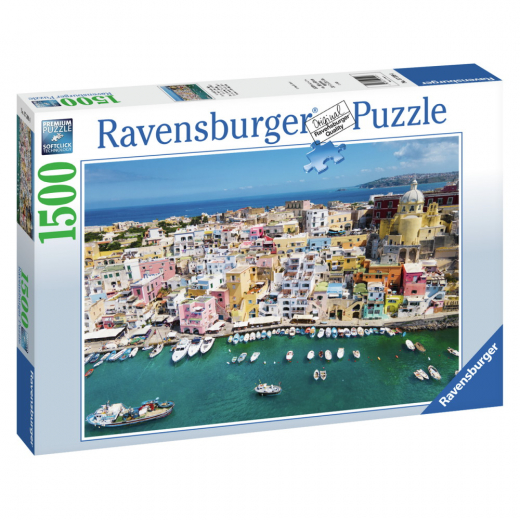 Ravensburger: The Colors Of Procida 1500 Brikker i gruppen PUSLESPIL / 1000 brikker hos Spelexperten (10217599)