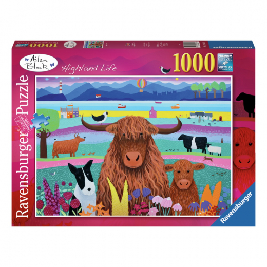 Ravensburger: Highland Life 1000 Brikker i gruppen PUSLESPIL / 1000 brikker hos Spelexperten (10217622)