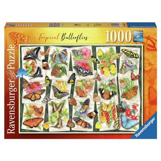 Ravensburger: Tropical Butterfly 1000 Brikker i gruppen PUSLESPIL / 1000 brikker hos Spelexperten (10217624)