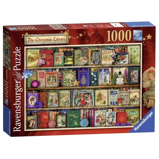 Ravensburger: The Christmas Library 1000 brikker i gruppen PUSLESPIL / 1000 brikker hos Spelexperten (10219801)