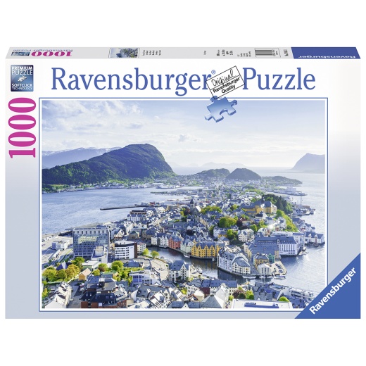 Ravensburger Ålesund in Norwegen 1000 brikker i gruppen PUSLESPIL / 1000 brikker hos Spelexperten (10219844)